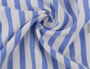 Breathable 100 Rayon Fabric , Woven Stripe Fabric Yarn Dyed Moisture Absorption
