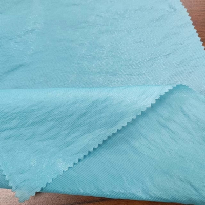 Tela de destello de la gasa de seda de plata brillante de la arruga para el vestido de la camisa de Hanfu de la falda de la etapa